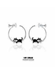 グラフィティパピー 18Kプラチナメッキ レイジーハスキーイヤリング™