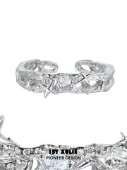 1ST XULIE "Silver Angel" Adjustable Stardust Toe Ring in 925 Sterling Silver - Lifestyle Shot