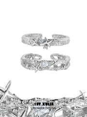 1ST XULIE "Silver Angel" Adjustable Stardust Toe Ring in 925 Sterling Silver - On Model