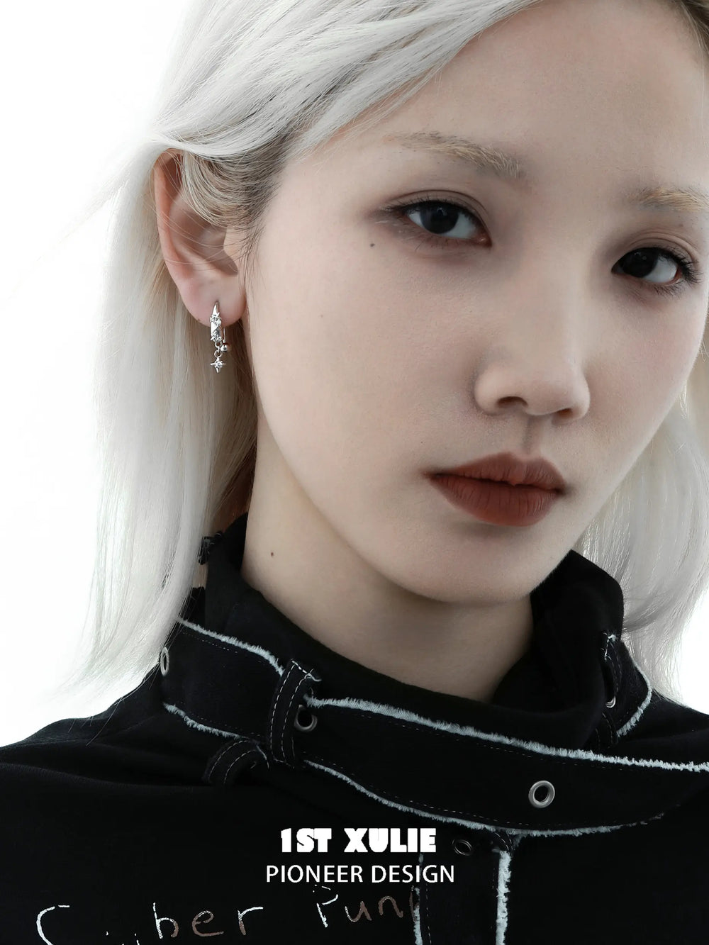 1ST XULIE "Silver Angel" Dainty Zirconia Angel Wing Dangle Earrings in 925 Sterling Silver - Lifestyle Shot