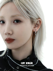 1ST XULIE "Silver Angel" Dainty Zirconia Angel Wing Dangle Earrings in 925 Sterling Silver - Size Comparison