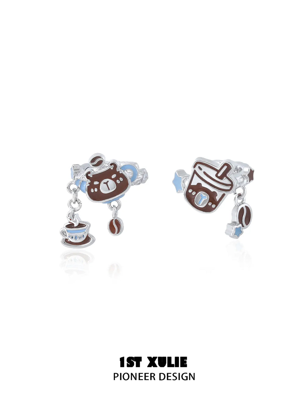 1ST XULIE Jewelry "POUR-OVER CAPYBARA" Asymmetrical Ear Cuffs in Brass - Size Comparison