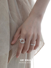 Size guide for the 1ST XULIE "Whiterfly" Asymmetrical Skeletal Butterfly Ring