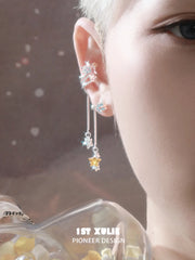 1ST XULIE Jewelry "WISHING STAR" Zirconia Celestial Star Non-Pierced Ear Cuffs - Angle 2