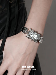 1ST XULIE "Star Trails" Celestial Starburst Bracelet Watch in Rhodium Plated - Lifestyle Shot