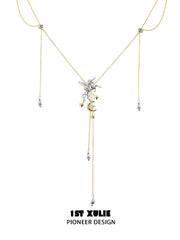 1ST XULIE "DREAM HORSE" Celestial Unicorn Lariat Necklace in 18K Gold & Platinum Plating - Packaging View