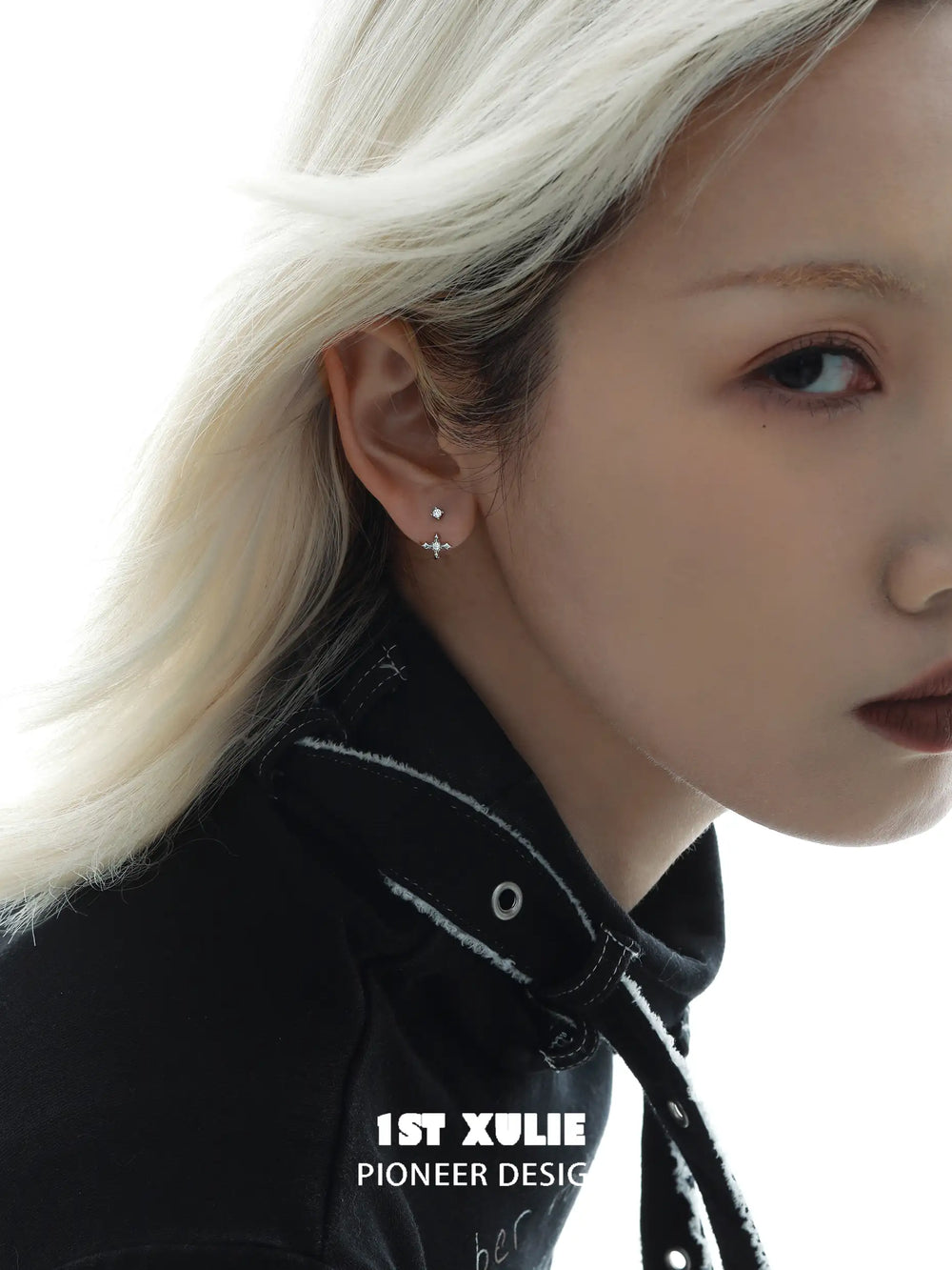 1ST XULIE "Silver Angel" Convertible Angel Wing Dangle Earrings in Platinum Plated 925 Sterling Silver - Angled View