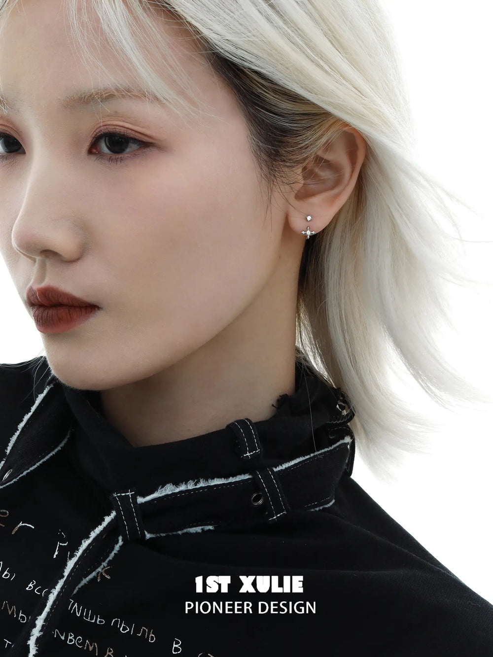 1ST XULIE "Silver Angel" Convertible Angel Wing Dangle Earrings in Platinum Plated 925 Sterling Silver - Detail Shot