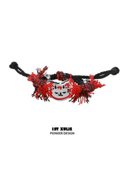 1ST XULIE Jewelry "DEMON CUTIES" Cute Demon Puppy & Kitten Adjustable Open Rings in 925 Sterling Silver - Texture Detail