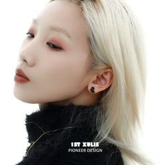 1ST XULIE "Lucky Cat" Dainty Stud Earrings in 925 Sterling Silver - Packaging View