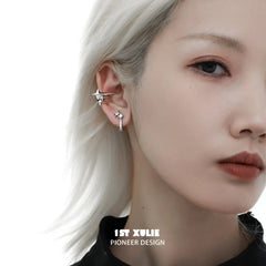 1ST XULIE "Silver Angel" Dainty Shooting Star Stud Earrings in 925 Sterling Silver - Size Comparison
