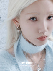 1ST XULIE Jewelry "Snow Land" Delicate Snowflake Dangle Earrings in Platinum Plated - Packaging View