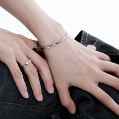 1ST XULIE "Starry Night" Detachable Star & Moon Charm Bracelet in 925 Sterling Silver - Clasp Detail