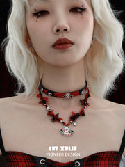 1ST XULIE Jewelry "DEMON CUTIES" Devil Puppy & Kitten Necklace - Kitten Detail Shot
