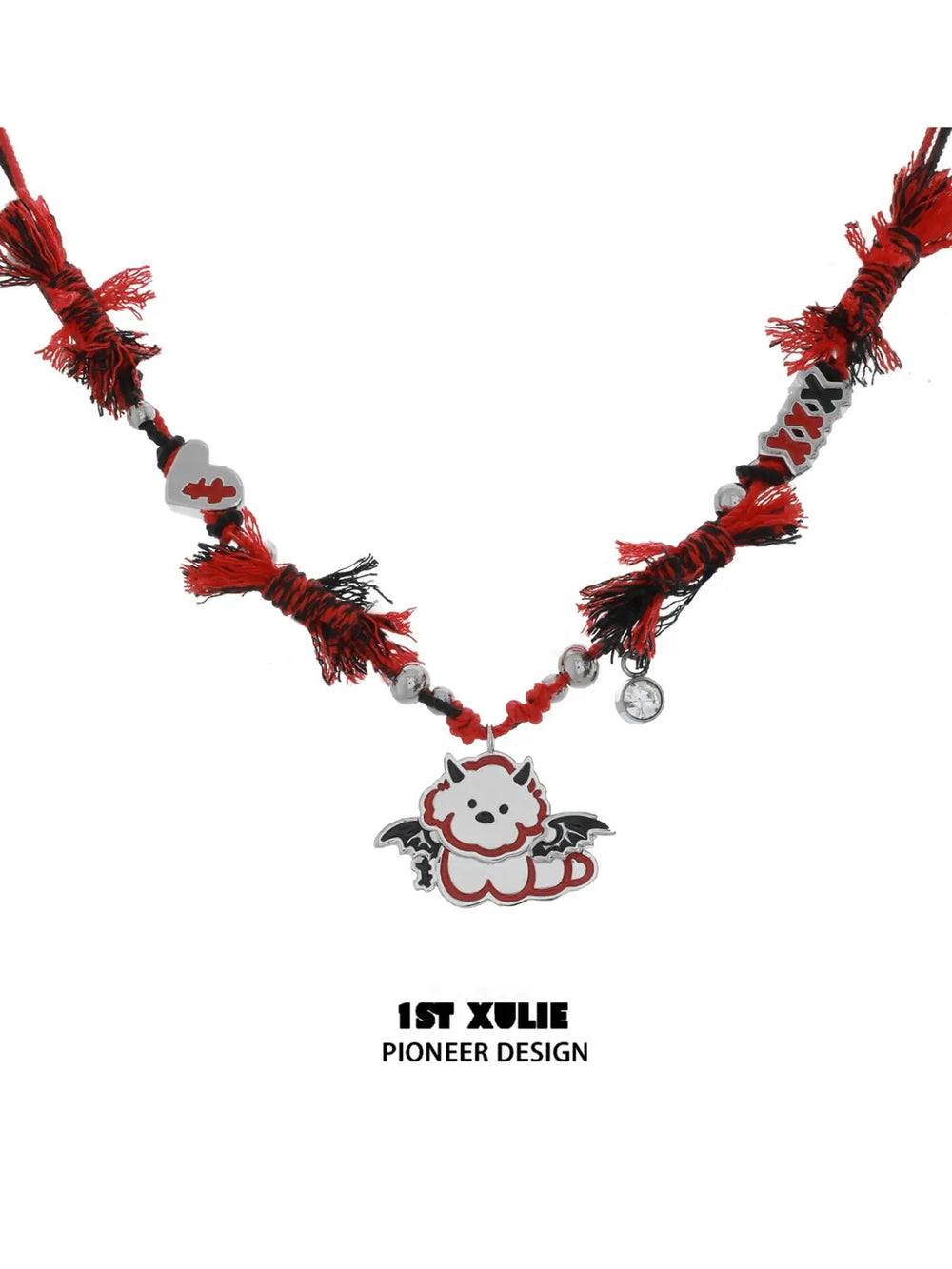 1ST XULIE Jewelry "DEMON CUTIES" Devil Puppy & Kitten Necklace - Packaging View