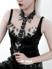 1ST XULIE Jewelry "Infernal Dragon Relic" Dragon Bone Tie in Platinum Plated - Back View