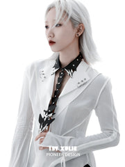 1ST XULIE Jewelry "Infernal Dragon Relic" Dragon Bone Tie in Platinum Plated - Lifestyle Shot