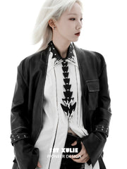 1ST XULIE Jewelry "Infernal Dragon Relic" Dragon Bone Tie in Platinum Plated - Product View