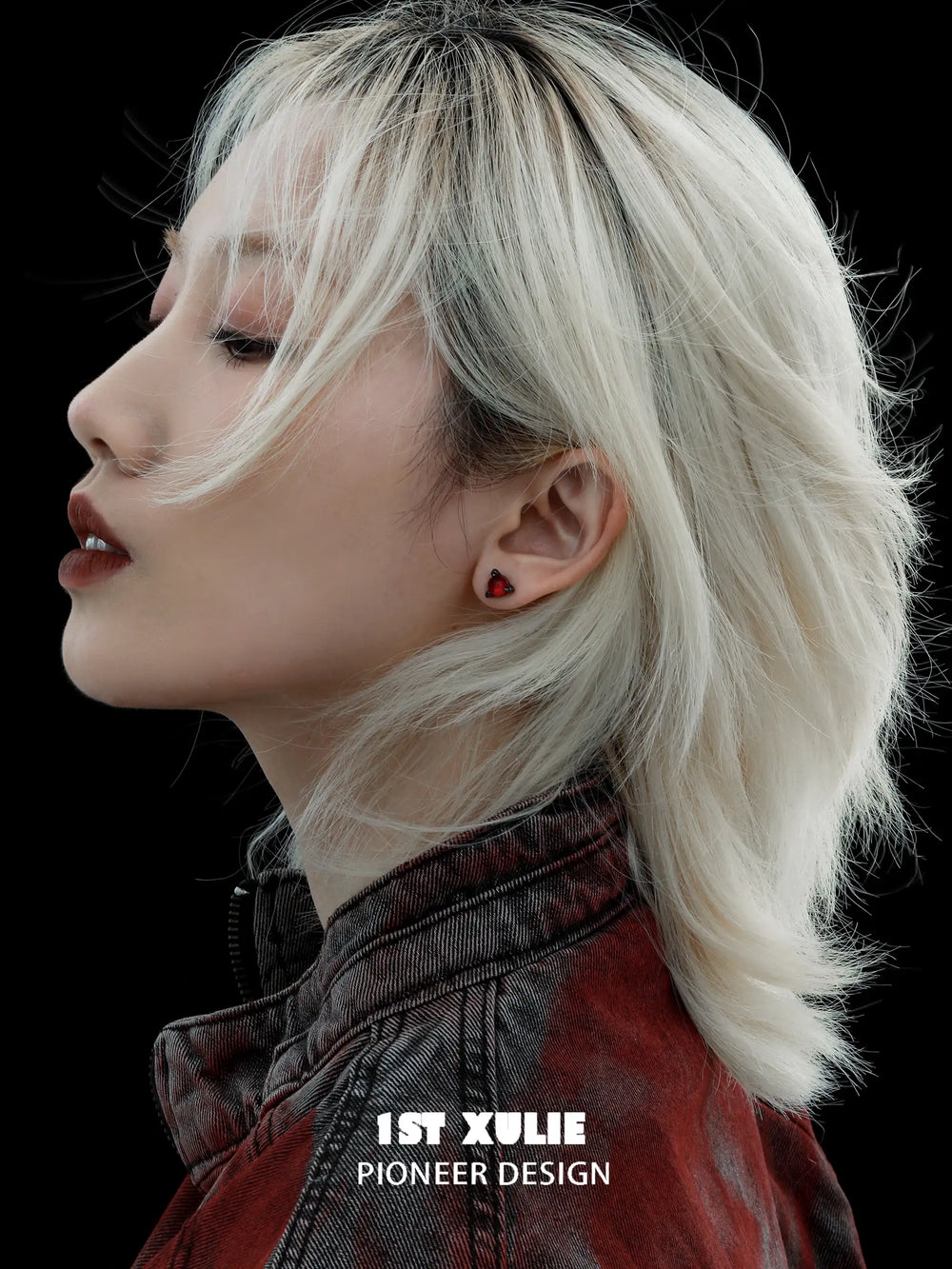 1ST XULIE "Loong" Dragon's Claw Statement Stud Earrings in 925 Sterling Silver - Full View