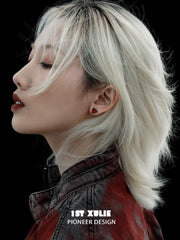 1ST XULIE "Loong" Dragon's Claw Statement Stud Earrings in 925 Sterling Silver - Full View