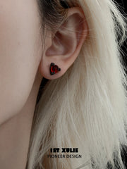 1ST XULIE "Loong" Dragon's Claw Statement Stud Earrings in 925 Sterling Silver - Side View