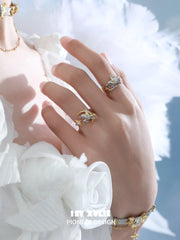 1ST XULIE "DREAM HORSE" Dreaming Unicorn Adjustable Statement Ring in 925 Sterling Silver - Texture Detail