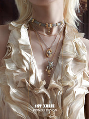 1ST XULIE "DREAM HORSE" Dreamy Unicorn Necklace in 18K Gold and Platinum Plated - Product View