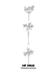 1ST XULIE "Whiterfly" Ethereal Butterfly Pearl Hair Clips in Platinum Plated - Clasp Detail Shot