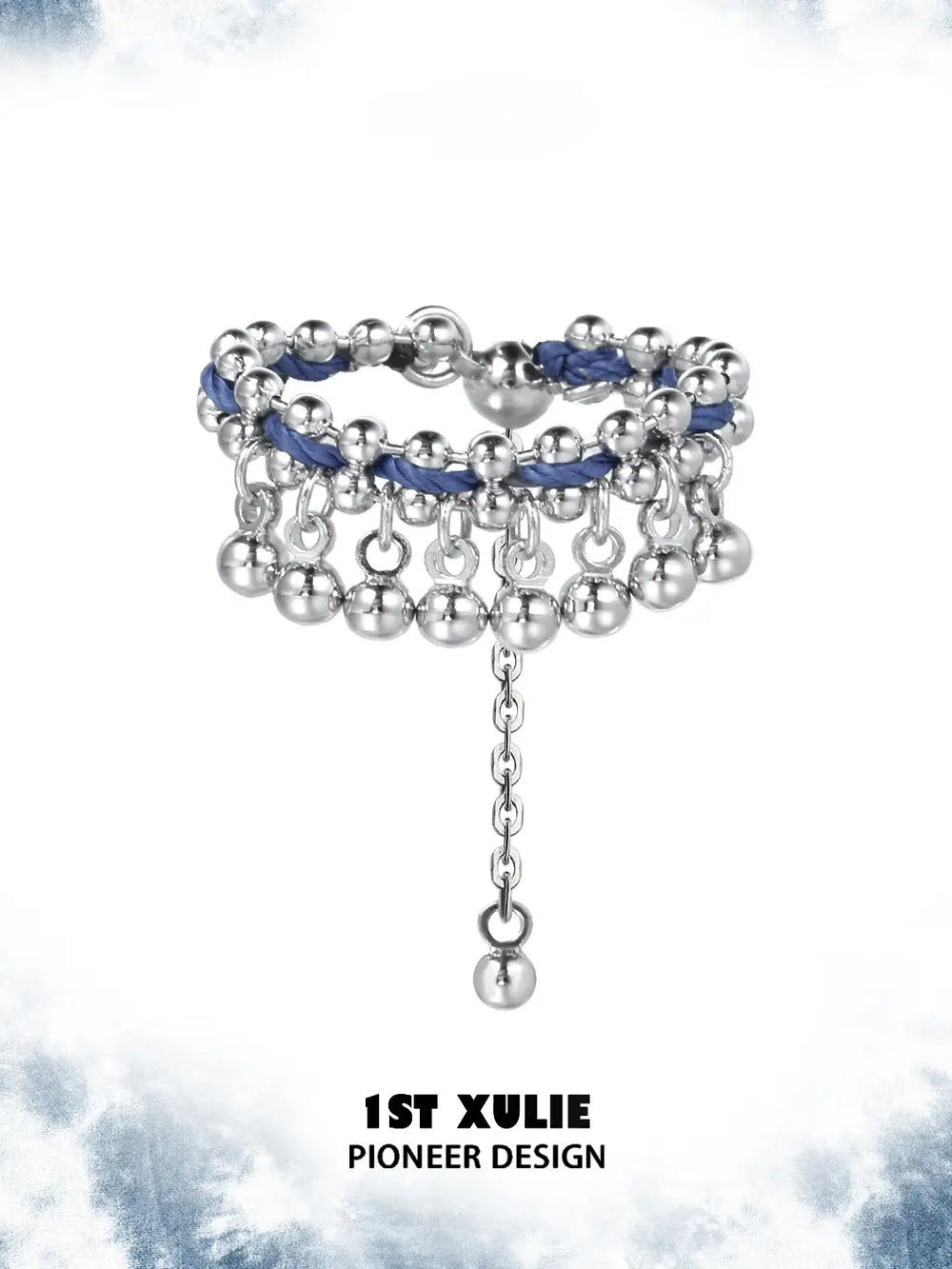 1ST XULIE Jewelry "MIAO" Ethnic Drawstring Statement Ring in 925 Sterling Silver - Detail Shot