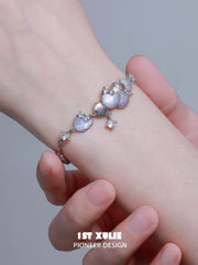 1ST XULIE Jewelry "ATLANTIS" Fish Scale Chain Bracelet in 18K Gold Plated - Texture Shot