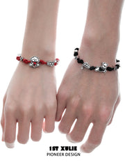 1ST XULIE "Graffiti Puppy" Rope Charm Bracelet in Platinum Plated Brass - Product View