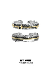 1ST XULIE Jewelry "Immortal Lover" Guiding Light Starburst Ring in 925 Sterling Silver - Angle 1