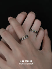 1ST XULIE Jewelry "Immortal Lover" Guiding Light Starburst Ring in 925 Sterling Silver - Angle 2