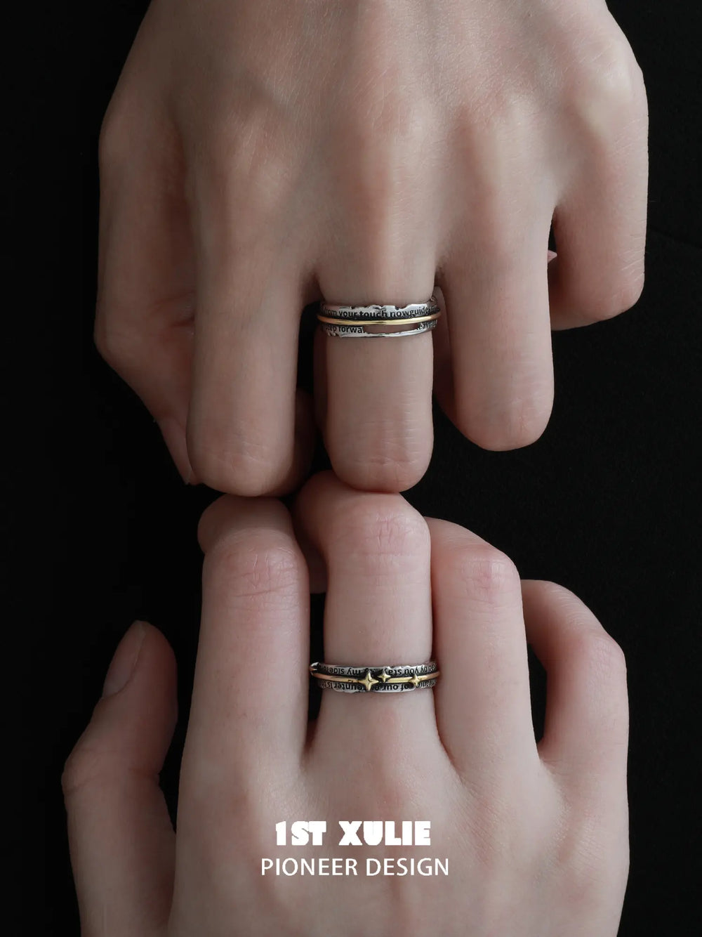 1ST XULIE Jewelry "Immortal Lover" Guiding Light Starburst Ring in 925 Sterling Silver - Product View