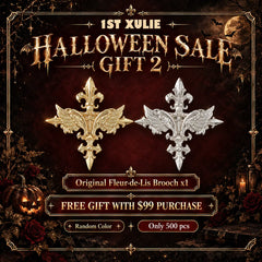 Halloween Sale Gift 2: one original Fleur-de-Lis brooch free with a $99 purchase; random color; 500 pieces.