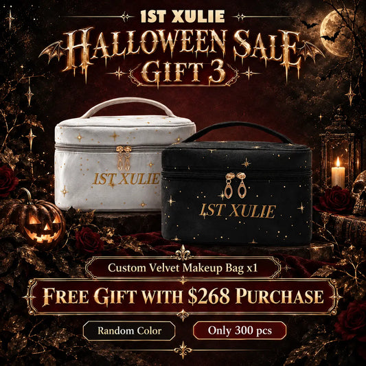 Halloween Sale Gift 3: one custom velvet makeup bag free with a $268 purchase; random color; 300 pieces.