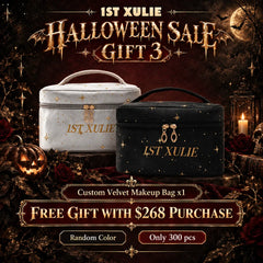 Halloween Sale Gift 3: one custom velvet makeup bag free with a $268 purchase; random color; 300 pieces.