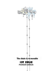 1ST XULIE Jewelry "DAISY" Hand-Painted Daisy Hair Cuff in Enamel - Angle View 2