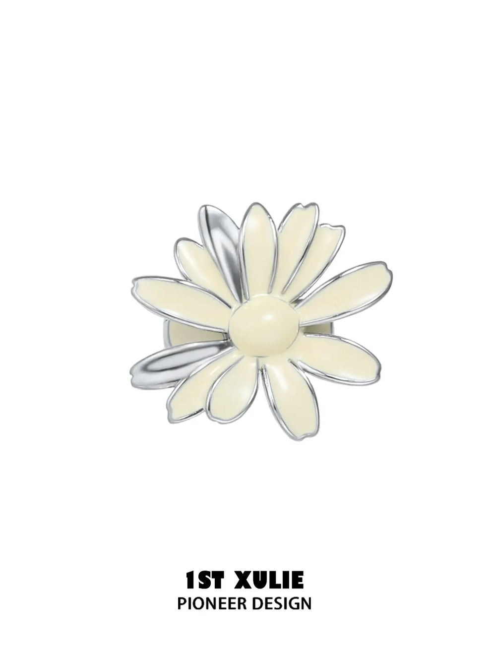 "DAISY" Hand-Painted Daisy Hair Cuff, Floral Styling Barrette - Image 11