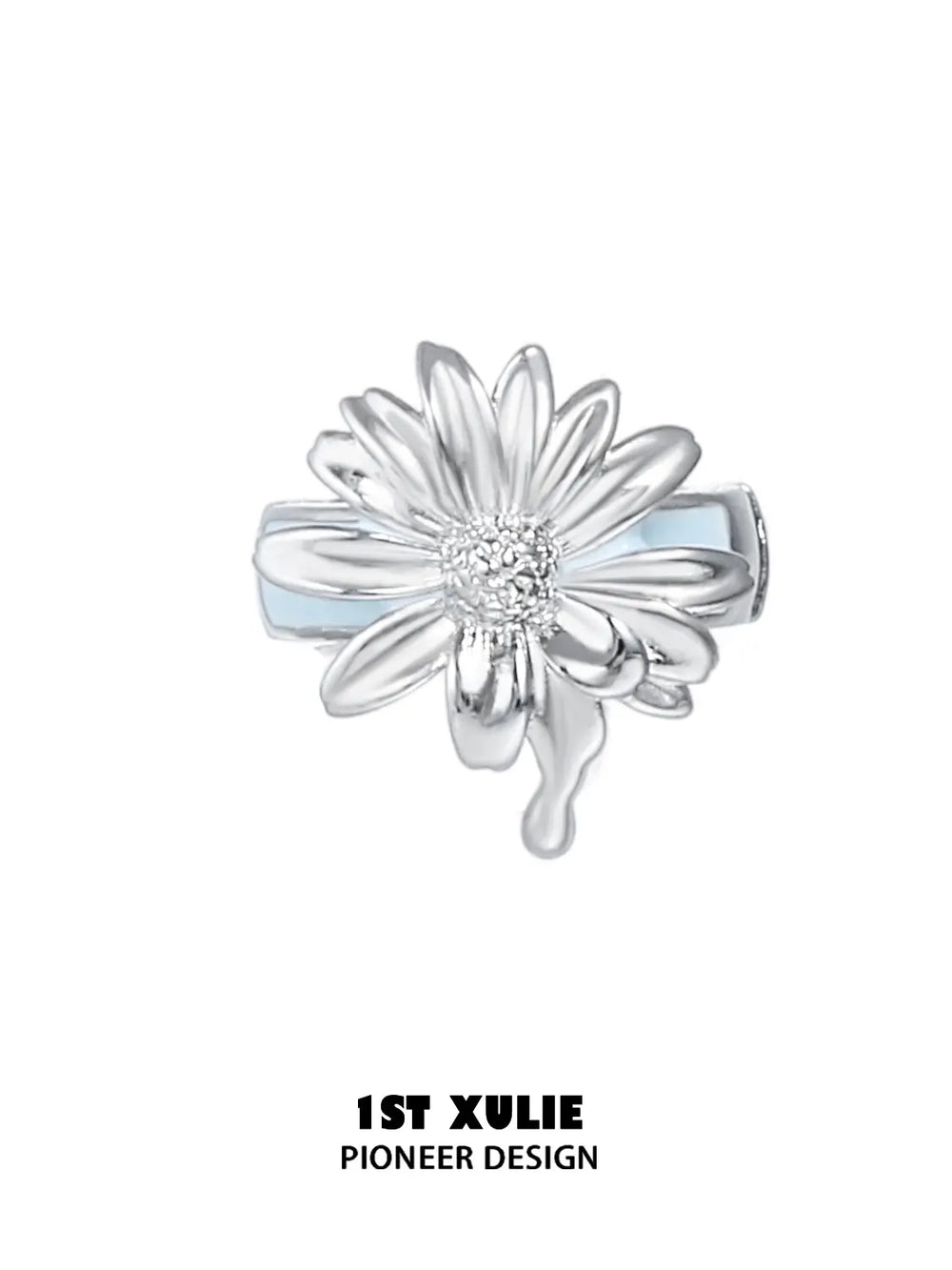 1ST XULIE Jewelry "DAISY" Hand-Painted Daisy Hair Cuff in Enamel - Packaging View