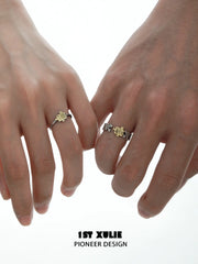 1ST XULIE "Immortal Lover" Jigsaw Puzzle Adjustable Open Ring in 925 Sterling Silver - Product View