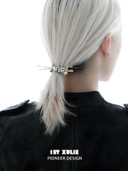 1ST XULIE Jewelry "Knight's Oath" Knight's Sword Hair Clip in 18K Gold Plated Brass - Angle View 1