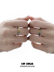 1ST XULIE "Immortal Lover" Adjustable Statement Love Letter Ring in 925 Sterling Silver - Size Comparison