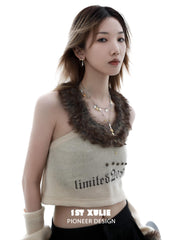 1ST XULIE "Lucky Cat" Platinum Plated Double Layered Pendant Necklace - Texture Detail