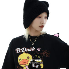 1ST XULIE "Lucky Cat" Statement Double-Layer Pendant Choker in 18K Gold Plated Brass - Clasp Detail