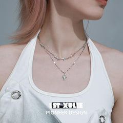 1ST XULIE "Starry Night" Minimalist Pendant Necklace in 925 Sterling Silver - Clasp Detail