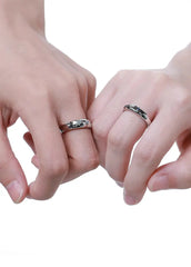 1ST XULIE "Mini World" Minimalist World Map Travel Ring in 925 Sterling Silver - Side View