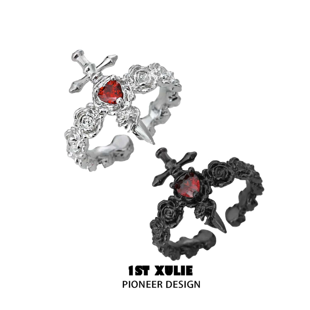 1ST XULIE "Forbidden Love" Modern Forbidden Love Open Ring in 24K Gold Plated 925 Sterling Silver - Packaging View