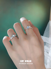 1ST XULIE "Blue Sky" Mystical Statement Opal Genie Ring in 925 Sterling Silver - Lifestyle Shot