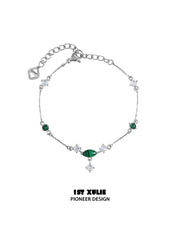 1ST XULIE Jewelry "Stone Age" Natural Stone Bracelet in Brass - Angle View